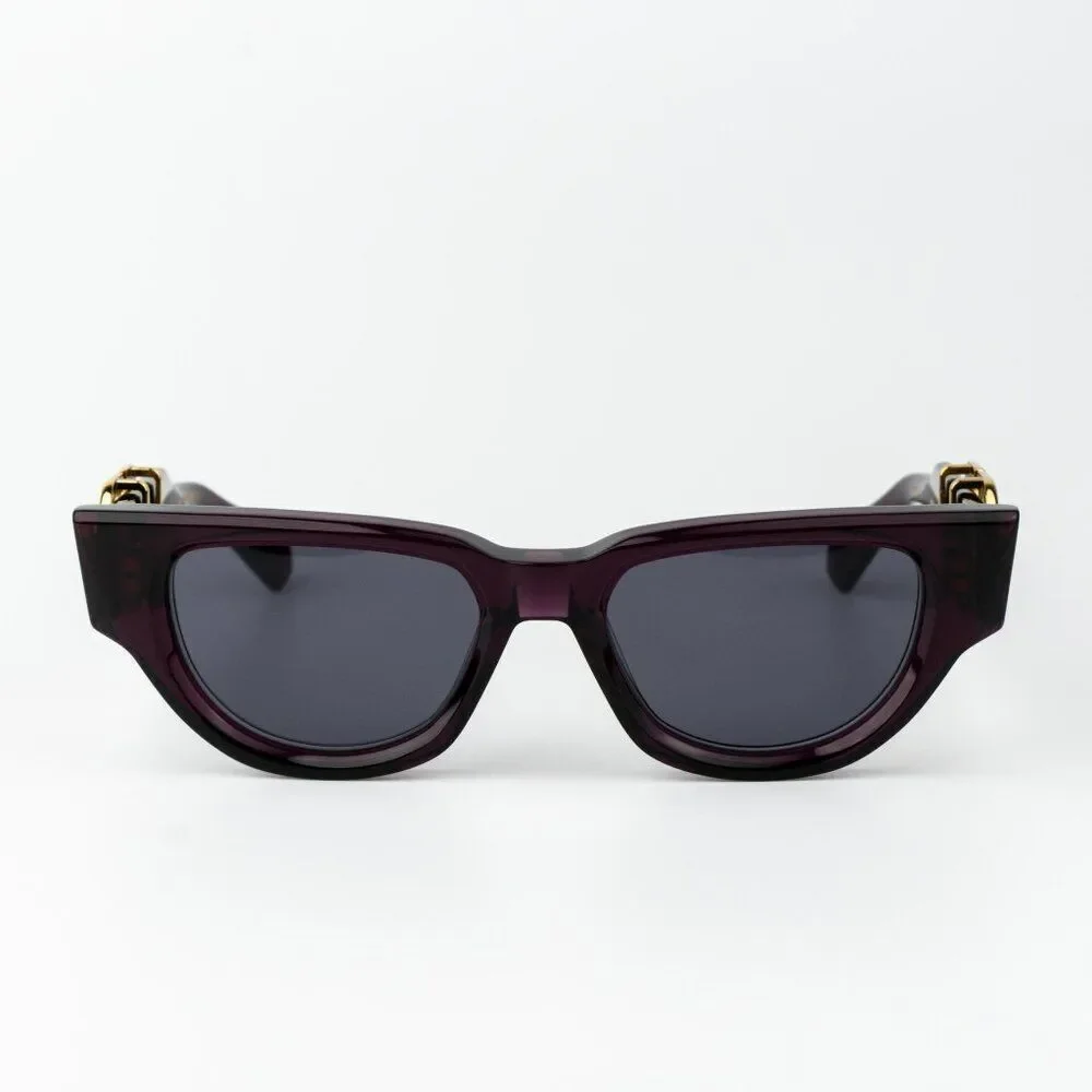 Valentino Men Sunglasses Crystal Purple Grey Cat Eye V - DUE VLS-103D-50